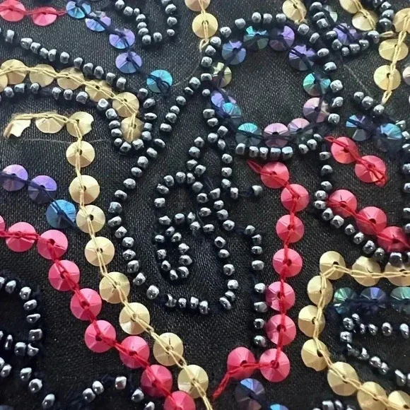 Beaded Linea Pelle evening Bag with beaded handle - Picture 4 of 9